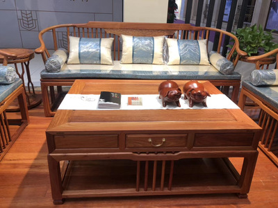 缅甸花梨（大果紫檀）新中式沙发