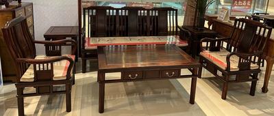 老挝大红酸枝（交趾黄檀）梳子沙发