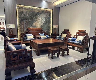 印尼黑酸枝（阔叶黄檀）卷书沙发