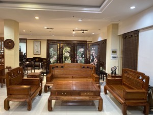 缅甸花梨（大果紫檀）国色天香沙发